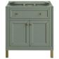 James Martin Vanities Chicago 30" Single Bathroom Vanity in Smokey Celadon with 3 cm Carrara White Marble Top and Rectangular Sink, , large