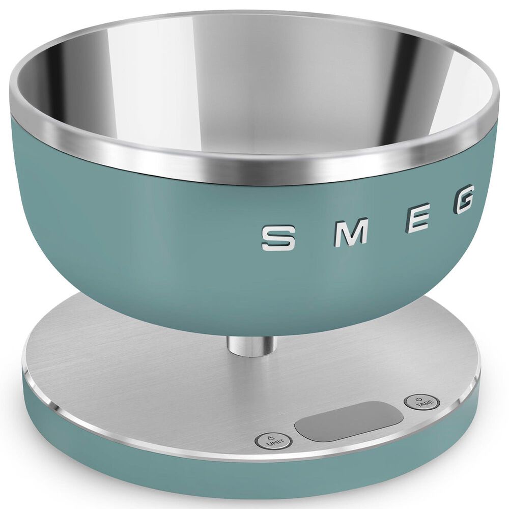 SMEG Collezione Kitchen Scale in Emerald Green and Polished Chrome, , large