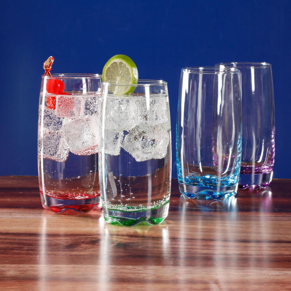 Gibson Homewares Karissa 8-Piece Drinking Glass Tumbler Set in Multicolor, , large