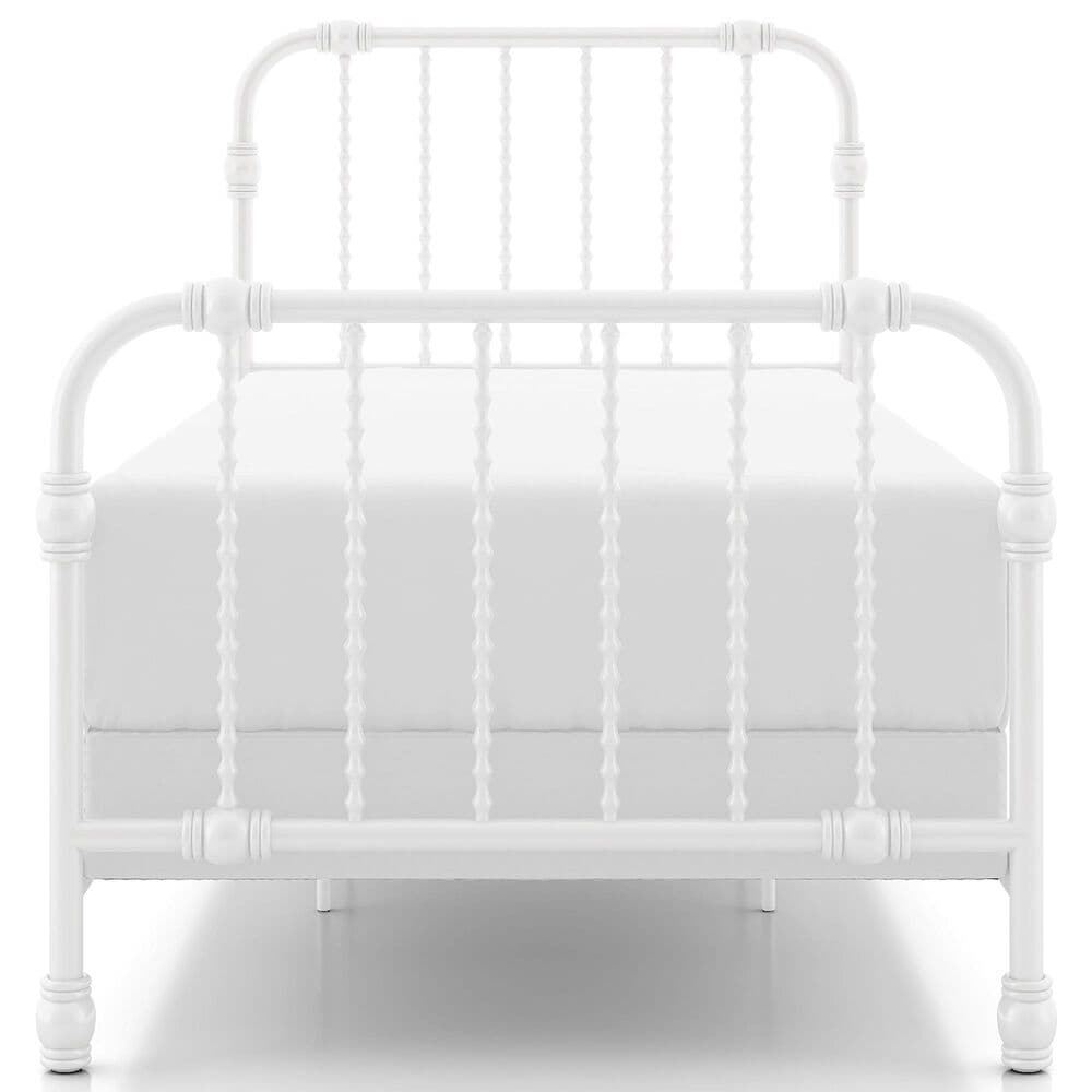 Furniture of America Wren Twin Spindle Kids Bed in White, , large