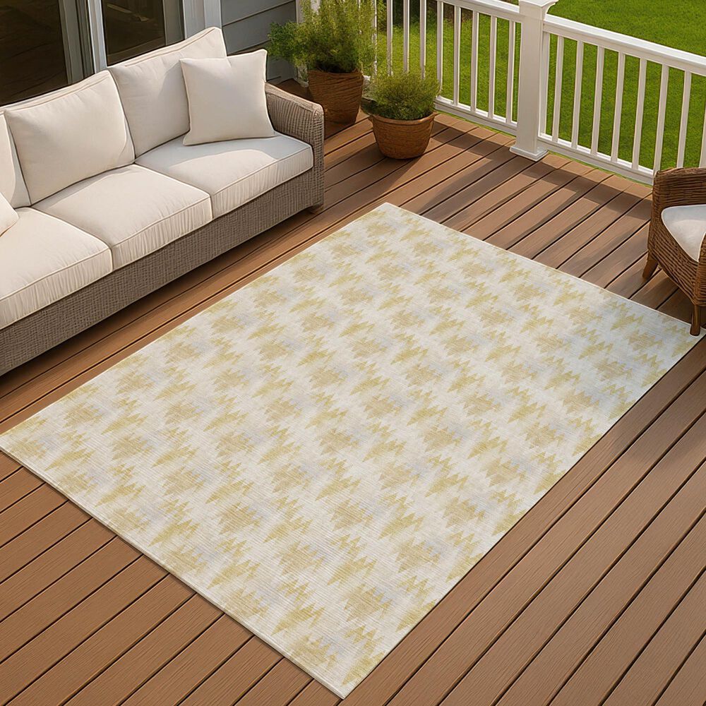 Dalyn Rug Company Soft Essentials Chevron Wheat 5' x 7'6" Area Rug, , large