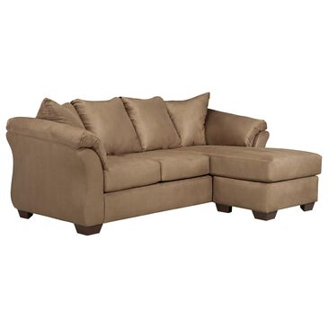 Signature Design by Ashley Darcy Right Facing Sofa with Chaise in Mocha, , large