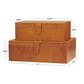 Maple and Jade 14.1" 2-Piece Handmade Storage Decorative Box Set in Brown, , large