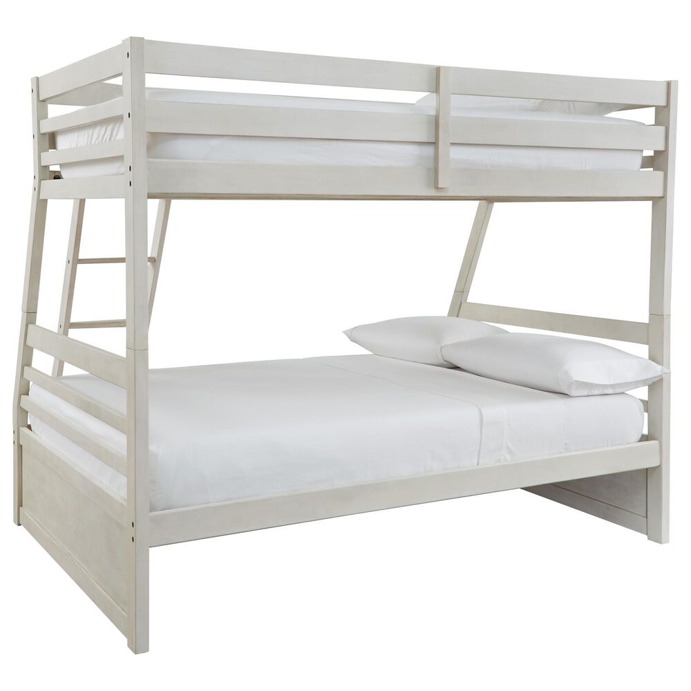 Ashley Robbinsdale Twin over Full Bunk Bed with Storage in Antique White, , large