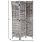 Maple and Jade 3-Panel Shutter Top Partition Room Divider Screen in Washed Gray and Brown, , large