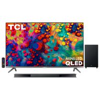 TCL 75 in. Class 4K QLED Dolby Vision HDR Roku - Smart TV with 3.1 Atmos Sound Bar System