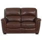Chateau d"Ax 3-Piece Stationary Leather Living Room Set with Recliner in Red Brown, , large