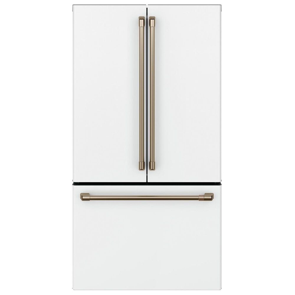 Cafe 23.1 Cu. Ft. Counter Depth French Door Refrigerator in Matte White in Brushed Bronze, , large