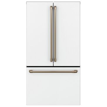 Cafe 23.1 Cu. Ft. Counter Depth French Door Refrigerator in Matte White in Brushed Bronze, , large