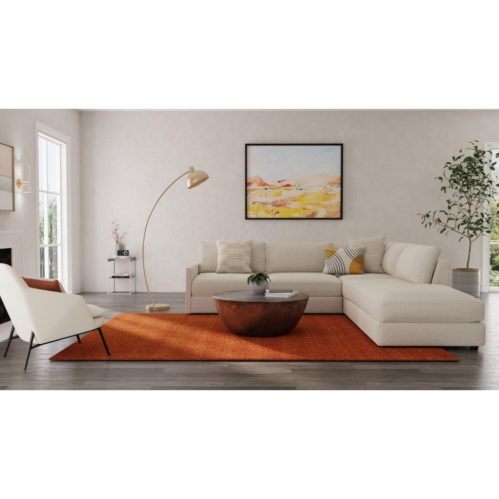 Feizy Luna Orange 8&#39; x 11&#39; Area Rug, , large