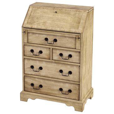 Butler Danforth 5-Drawer Secretary Desk in Antique Beige, , large
