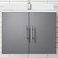 Lexora Home Geneva 24" Single Bathroom Vanity in Dark Grey with 2 cm White Quartz Top and Rectangular Sink, , large