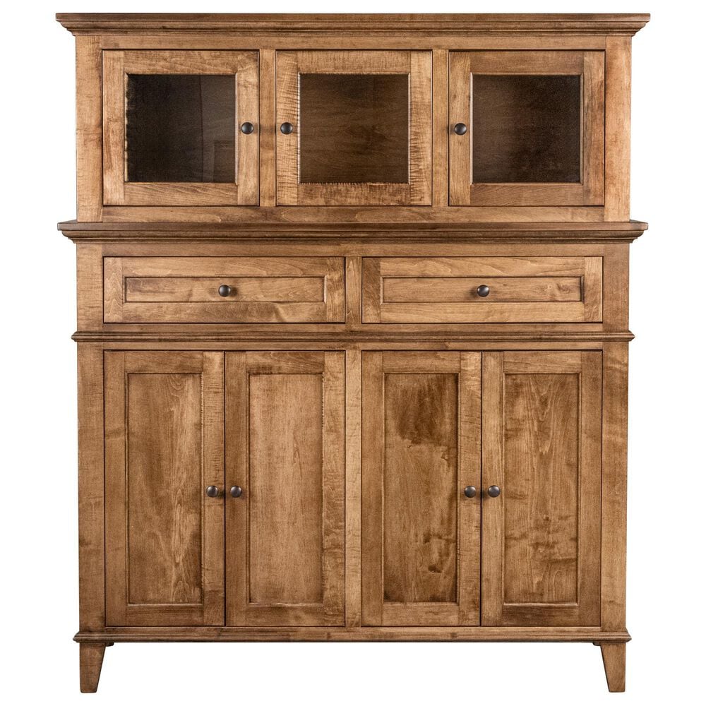 Fleming Furniture Co. Christopher China Hutch and Base in Pecan, , large