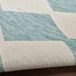 Nourison Positano Geometric Aqua 8" x 10" Indoor/Outdoor Area Rug, , large