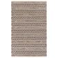 L&R Resources Bleached Naturals 7"9" x 9"9" Jet Black Area Rug, , large