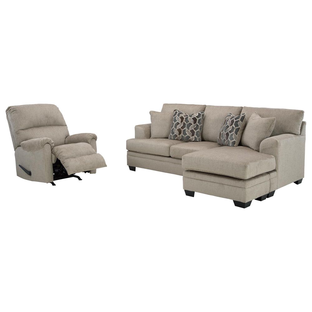 Ashley Stonemeade Stationary Sofa Chaise in Taupe, , large