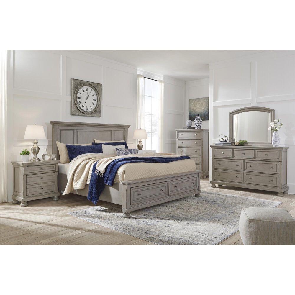 Ashley Lettner 2-Drawer Nightstand in Light Gray, , large