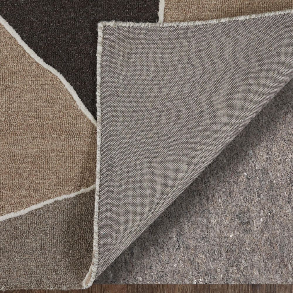 Feizy Kimball Gray, Black and Brown 3&#39;6&quot; x 5&#39;6&quot; Area Rug, , large