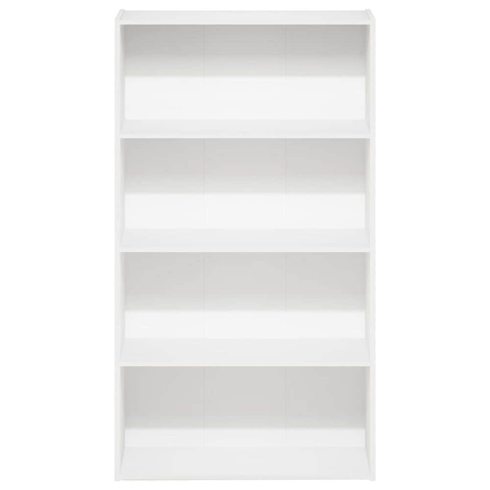 HOMLUX 4-Tier Open Shelf Bookcase in White, , large