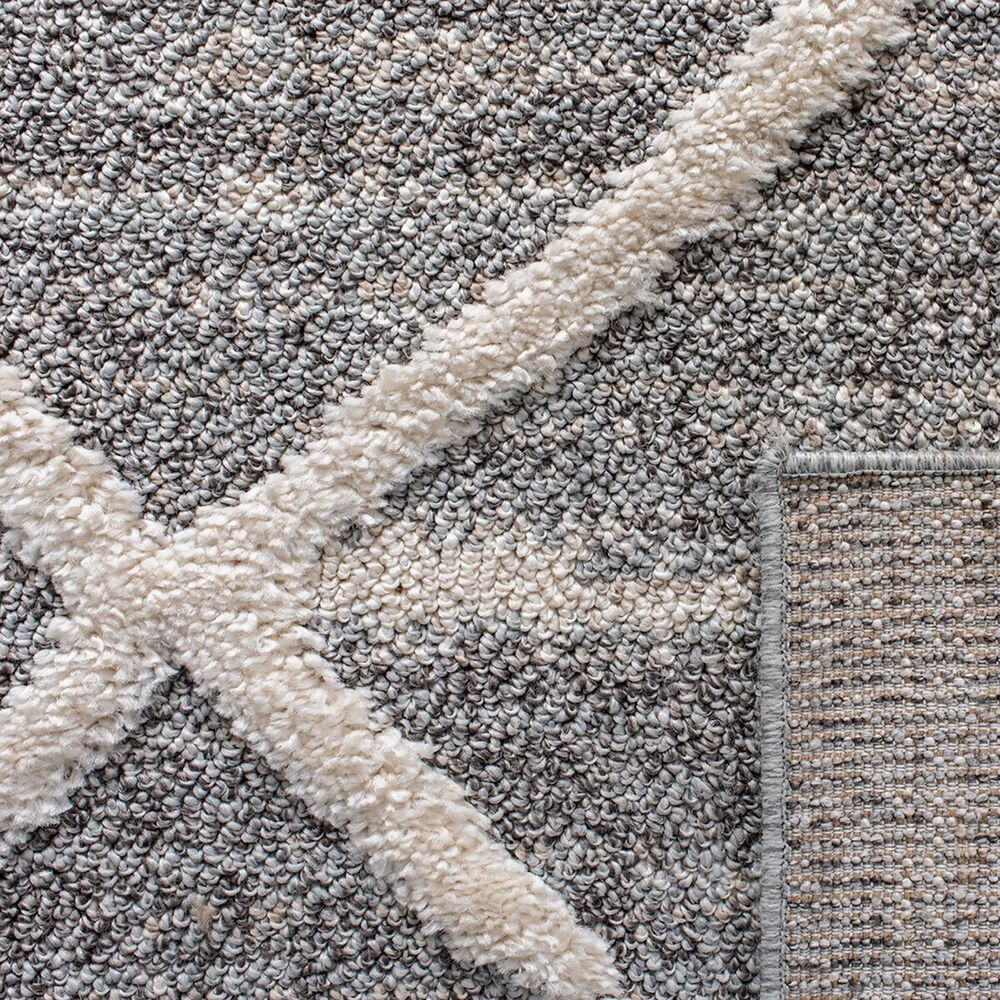 Safavieh Martha Stewart Lucia Shag  2&#39;6&quot; x 3&#39;9&quot; White and Light Grey Area Rug, , large