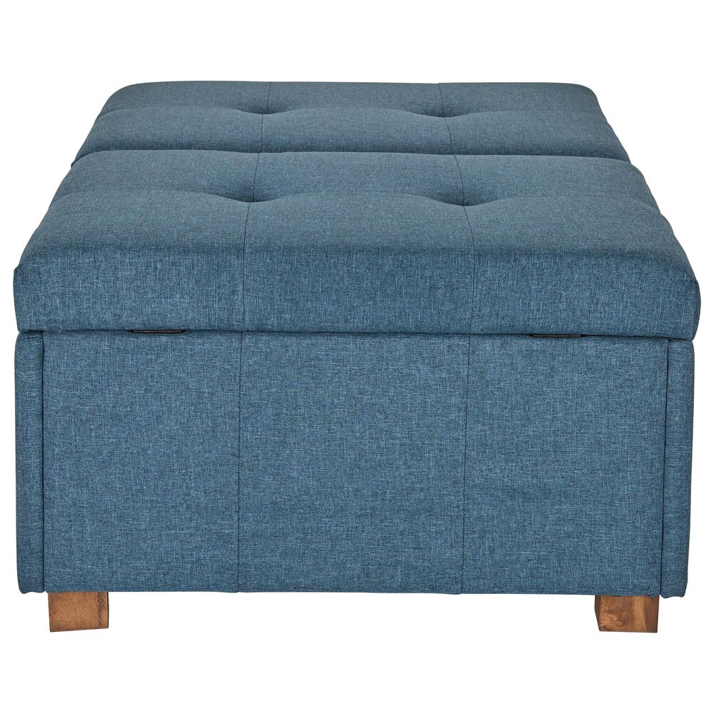 CorLiving Yves Storage Ottoman Bench in Blue, , large