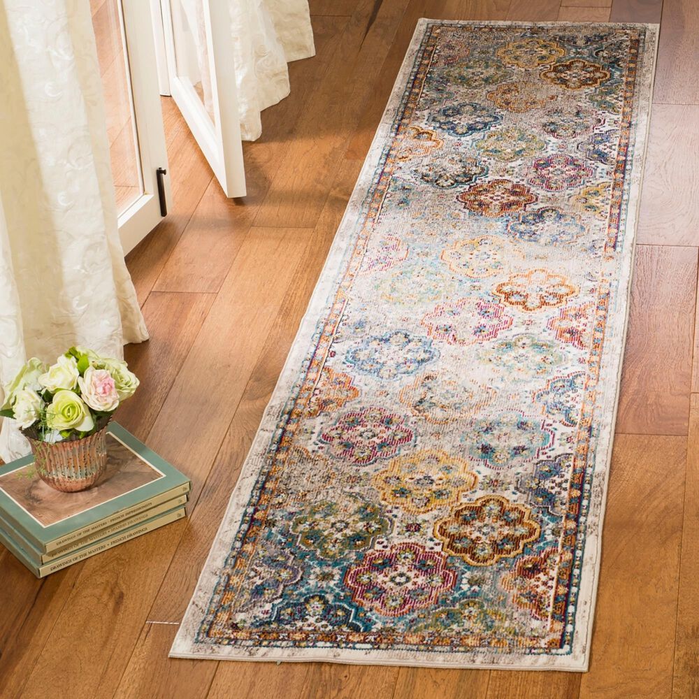 Safavieh Aria 2&#39; x 8&#39; Beige and Multicolor Runner, , large