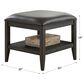 Null Manhattan Bunching Ottoman in Black, , large