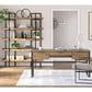 Ashley Montia 2-Piece Desk and Bookcase Set in Light Brown and Gunmetal Gray, , large