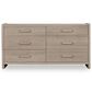 Urban Home Gardenia 6-Drawer Oak Wood Dresser in Chai, , large