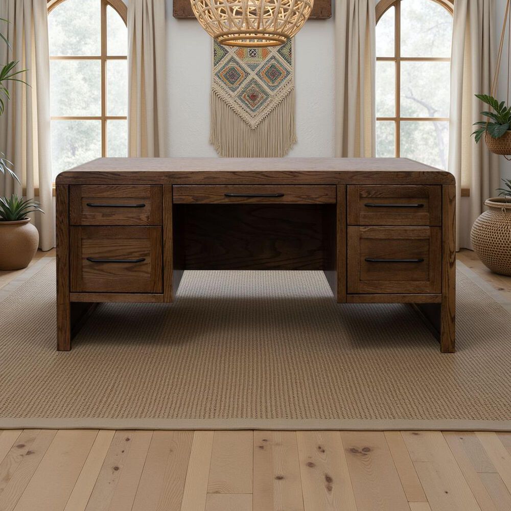 Legends Home Haven Executive Desk in Bourbon, , large