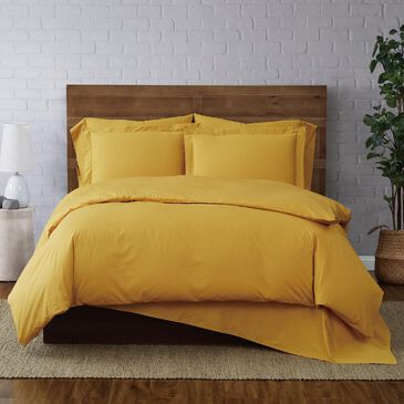Pem America Classic Cotton 3-Piece Full/Queen Duvet Set in Mustard, , large