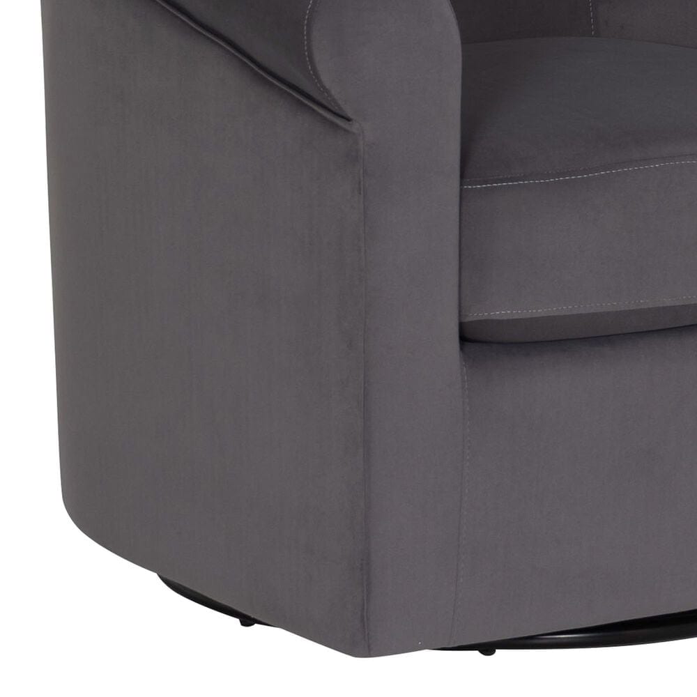 Linon Home Decor Bonnie Swivel Chair in Grey, , large