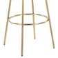 LumiSource Cinch 30" Swivel Barstool with Cream Upholstery in Gold (Set of 2), , large