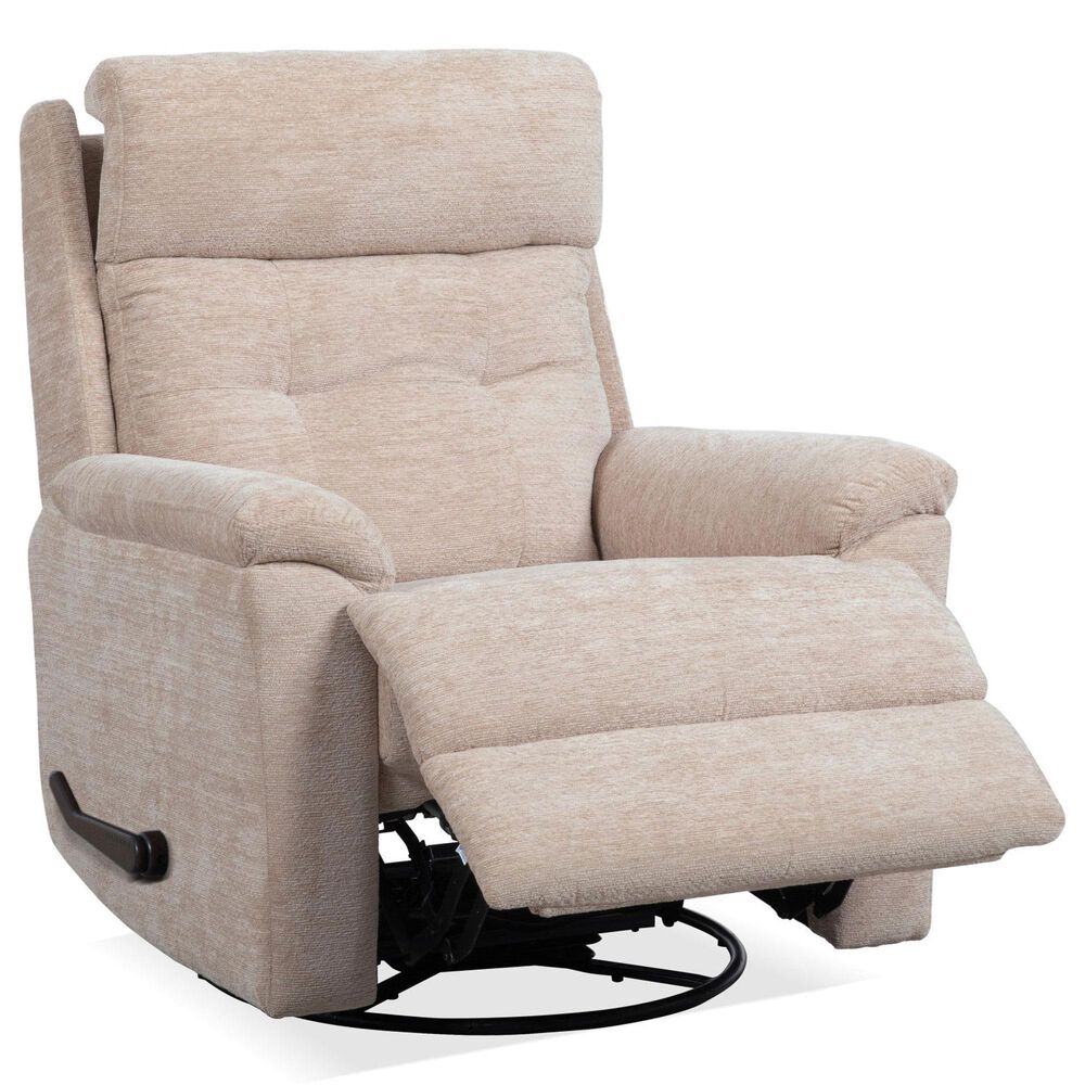 Flexsteel Sophisticated Manual Swivel Gliding Recliner in Oat, , large