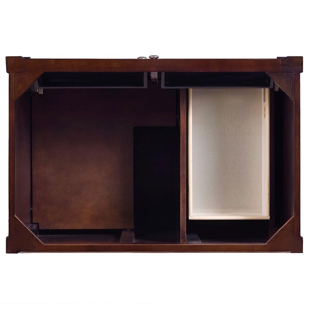 James Martin Vanities Brittany 36&quot; Single Bathroom Vanity in Burnished Mahogany with 3 cm Parisien Bleu Quartz Top and Rectangular Sink, , large