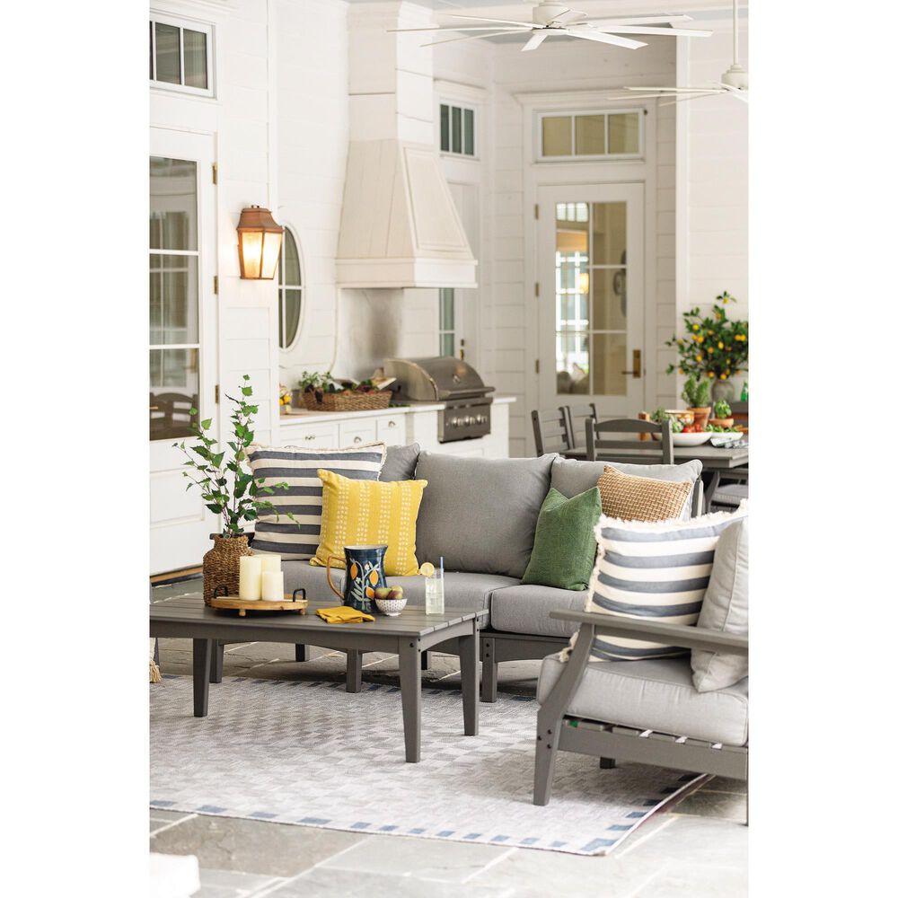 Ashley Visola Stationary Loveseat with Cushion in Gray, , large