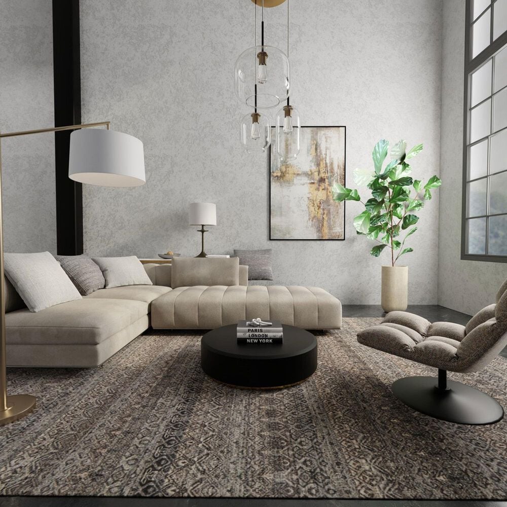 Feizy Dakota 9&#39;6&quot; x 13&#39;6&quot; Charcoal and Multicolor Area Rug, , large