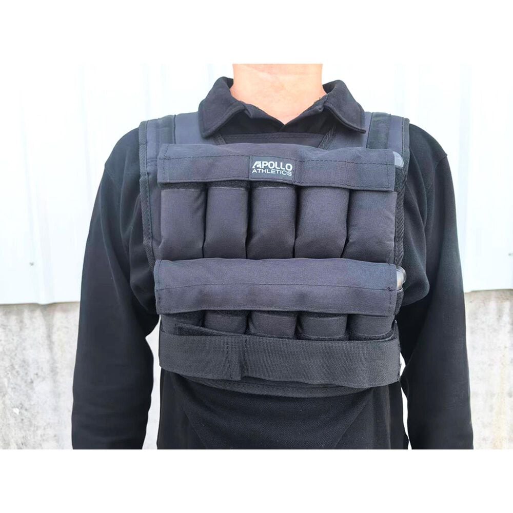 Apollo Athletics, Inc. Adjustable 40 Lbs Weighted Workout Vest in Black, , large
