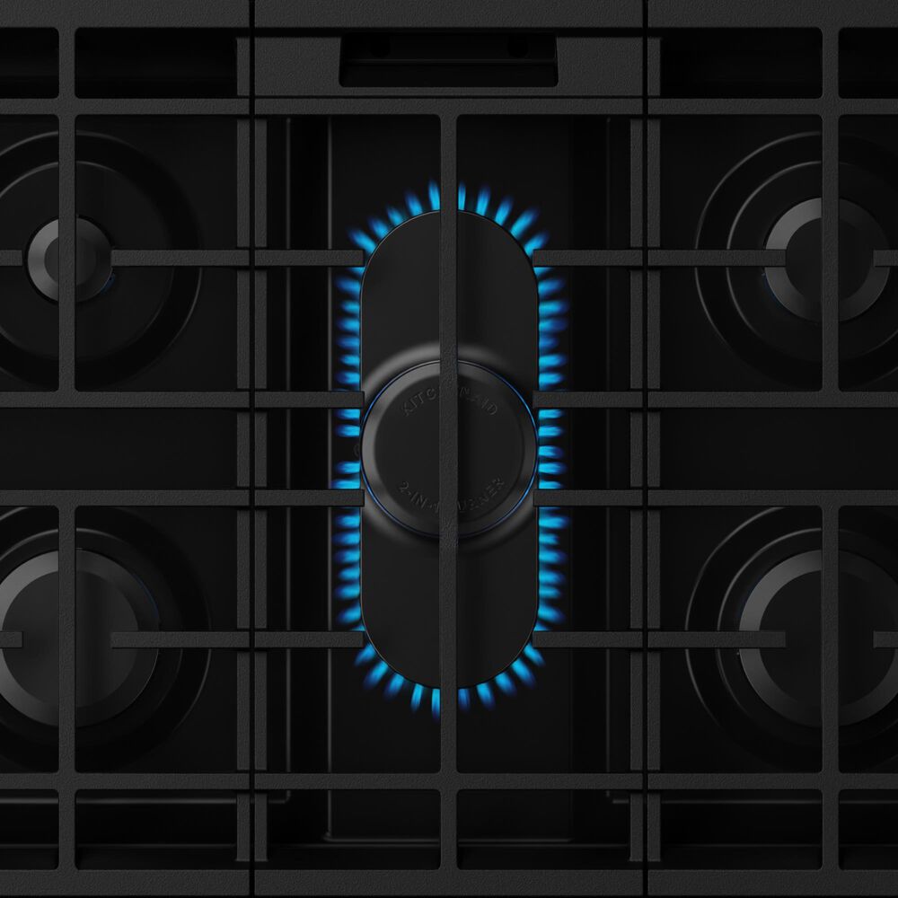 KitchenAid 2-Piece Kitchen Package with 30" Slide-In Smart Gas Range and 30" Over-the-Range Microwave Oven in PrintShield Stainless Steel, , large