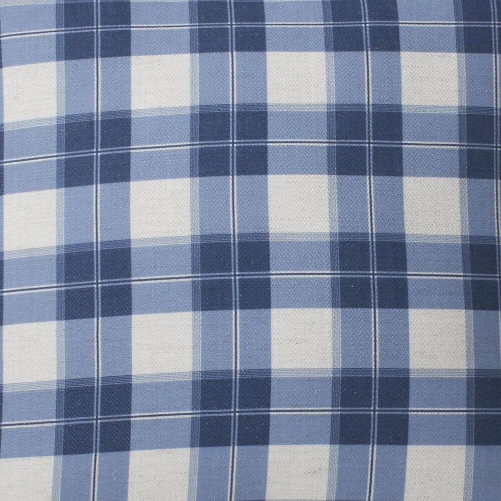 K &amp; K Interiors 20" Plaid Throw Pillow in Blue and White, , large