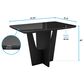Rta Products Llc Compact Italian Style Dining Table with Painted Glass Top in Black, , large