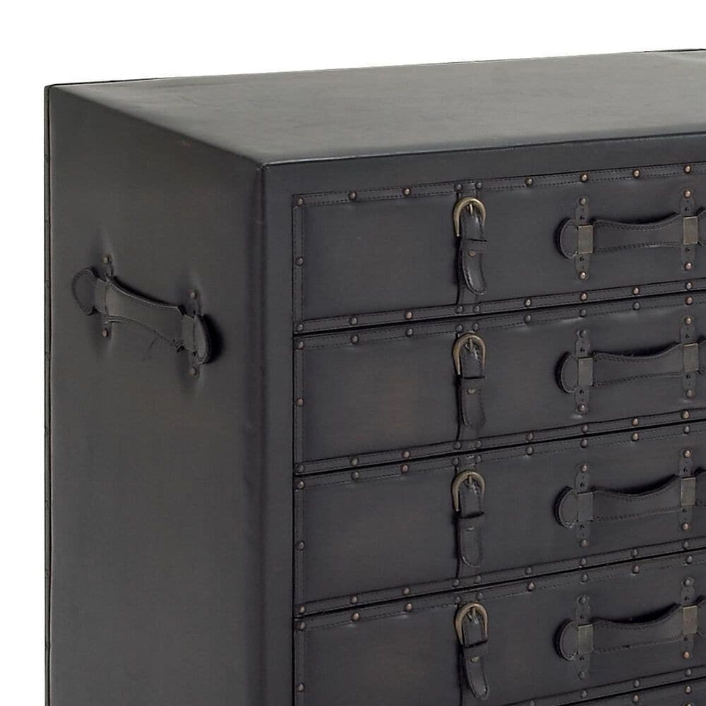 Maple and Jade 5-Drawer Room Chest with Stud and Buckle Detail in Black, , large