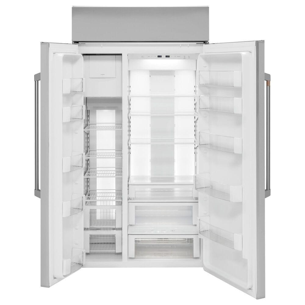 Cafe 25.1 Cu. Ft. Built-In Side-by-Side Refrigerator in Stainless Steel, , large