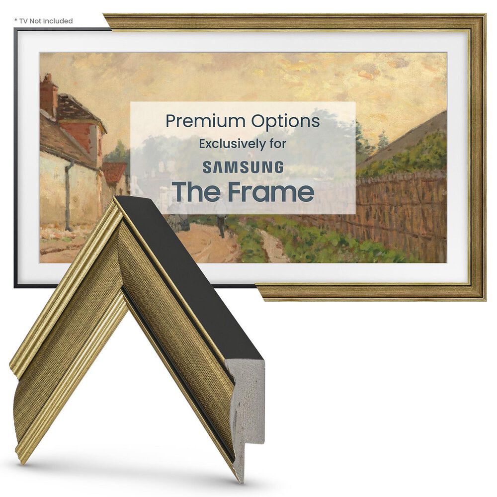 Deco TV Frames Slim 43" Frame Bezel for Samsung the Frame TV in Industrial Brass, , large