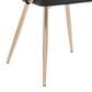 LumiSource Claire Arm Chair with Black Faux Leather Cushion in Gold (Set of 2), , large