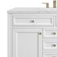 James Martin Vanities Chicago 48" Single Bathroom Vanity in Glossy White with 3 cm Ethereal Noctis Quartz Top and Rectangular Sink, , large