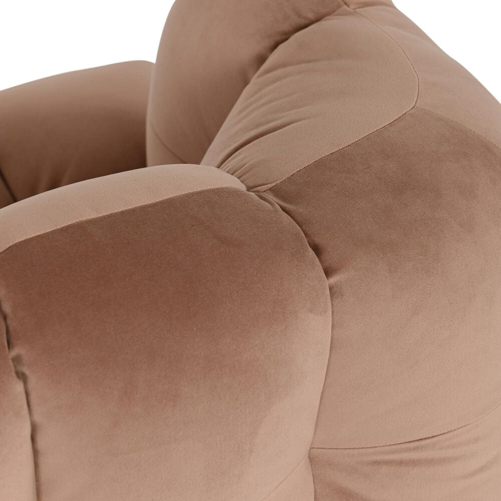 Classic Home Petra Stationary Sofa in French Beige Velvet, , large