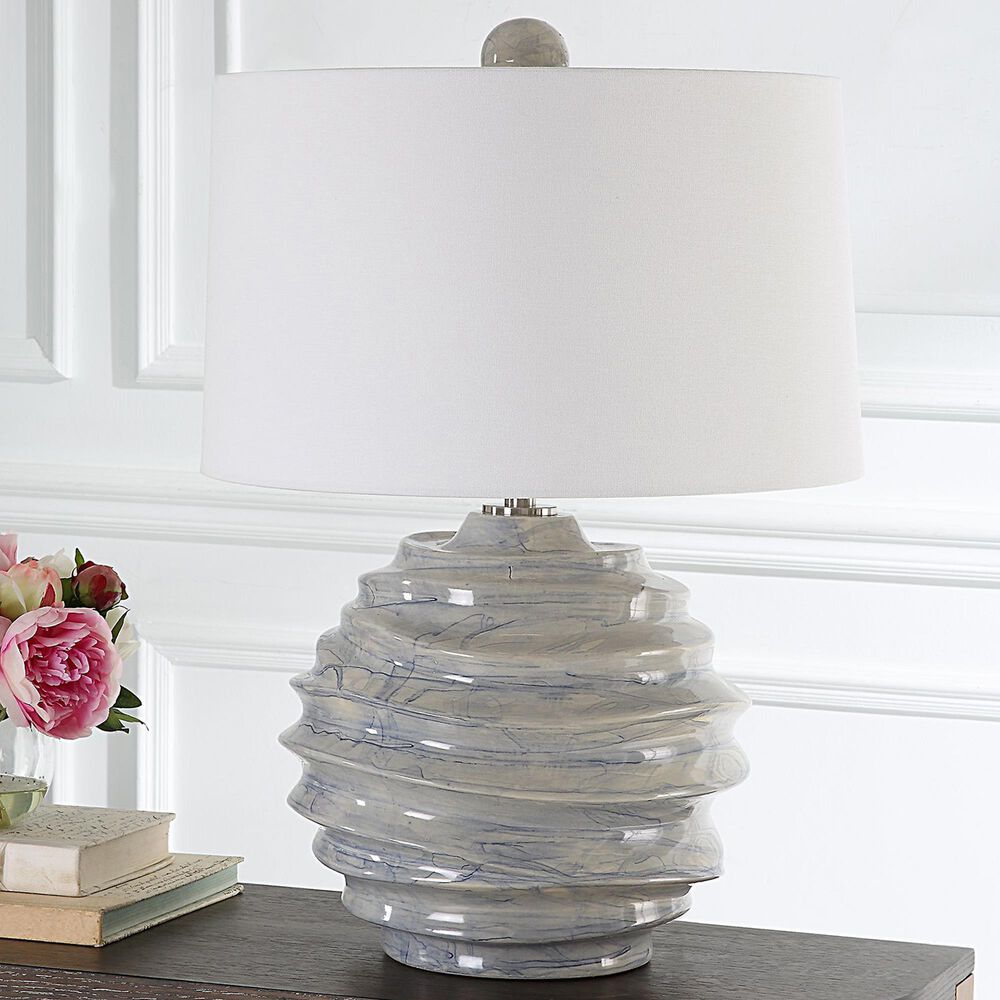 Uttermost Waves Accent Lamp in Cobalt Blue, , large