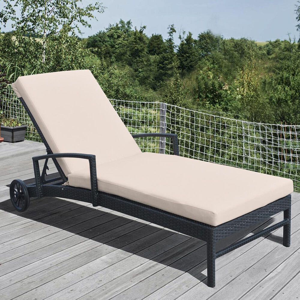 Blue River Vida Chaise Lounge in Black and Beige, , large