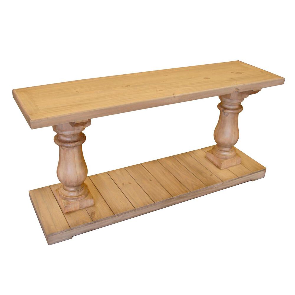 Santa Fe Rustic Console Table in Turquoise Grey Rough , , large